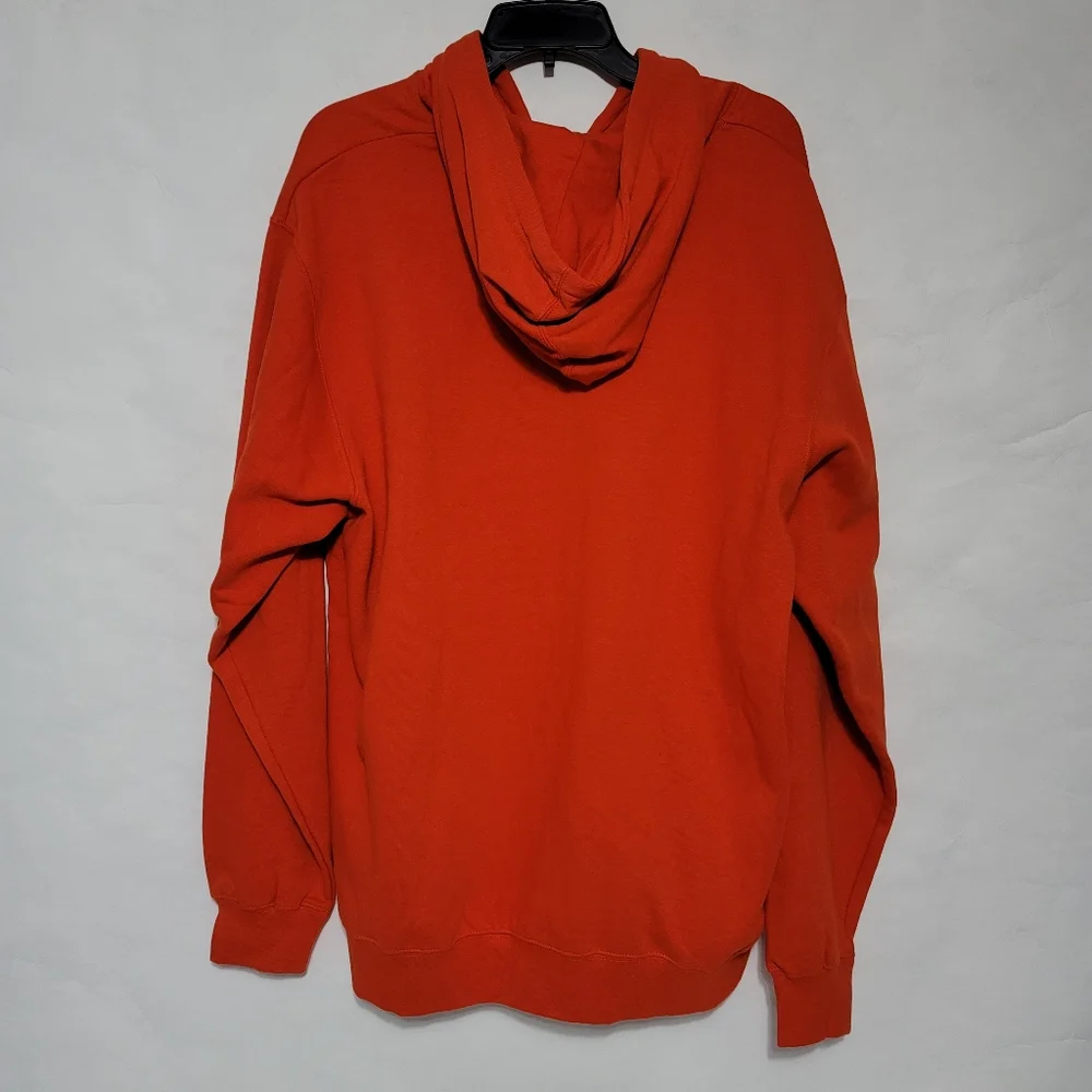 Majestic Denver Broncos Hoodie Sweatshirt Men's Sz XL Orange Hooded Pullover NFL